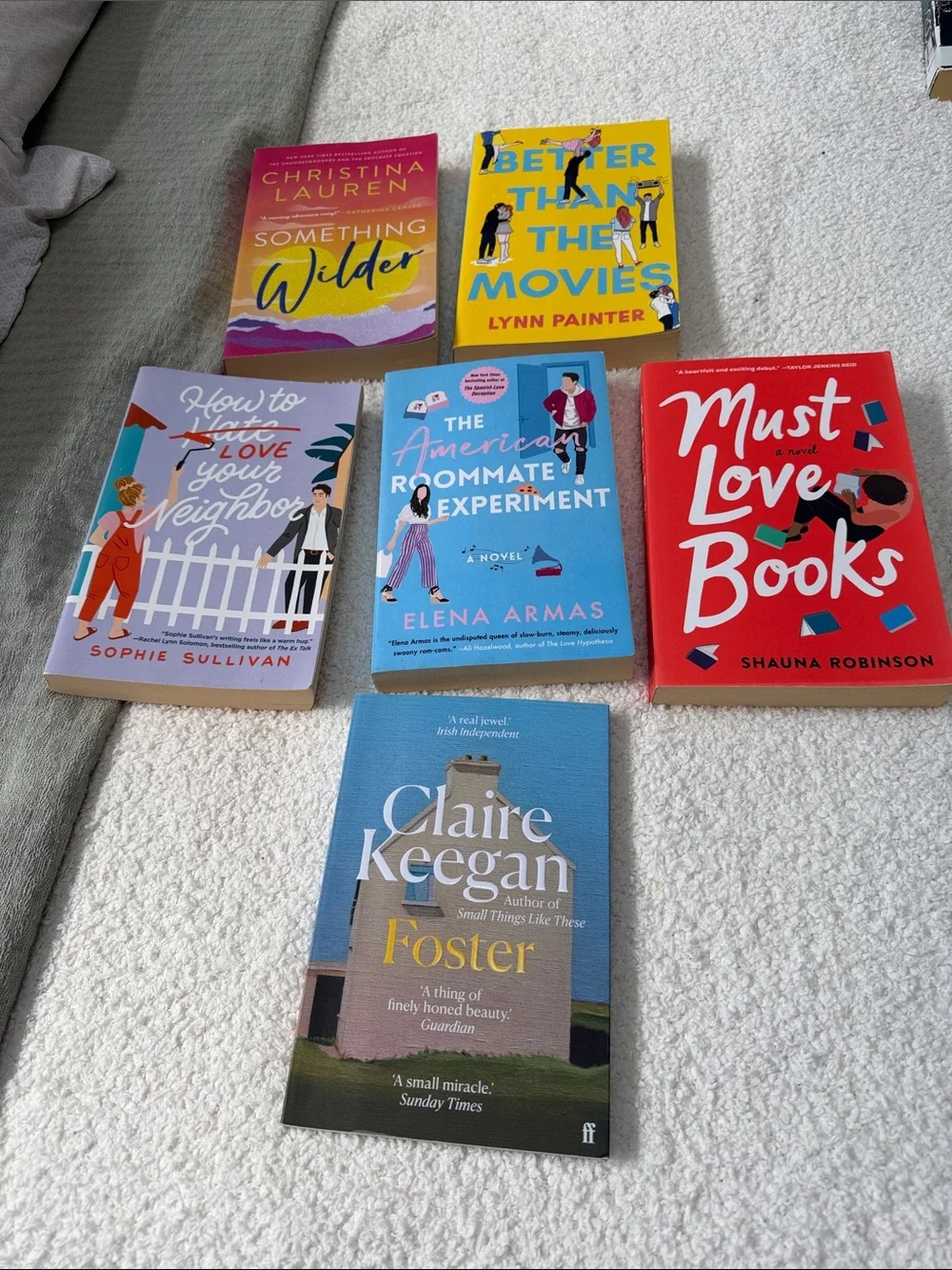 6 Colorful Paperback Book Set -for young adults. Like new